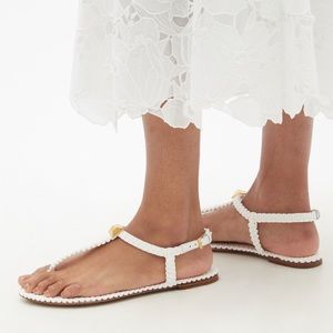 VALENTINO GARAVANI Roman Stud Crochet Sandals